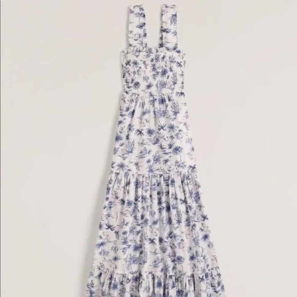 Abercrombie & Fitch Blue Floral Maxi Dress